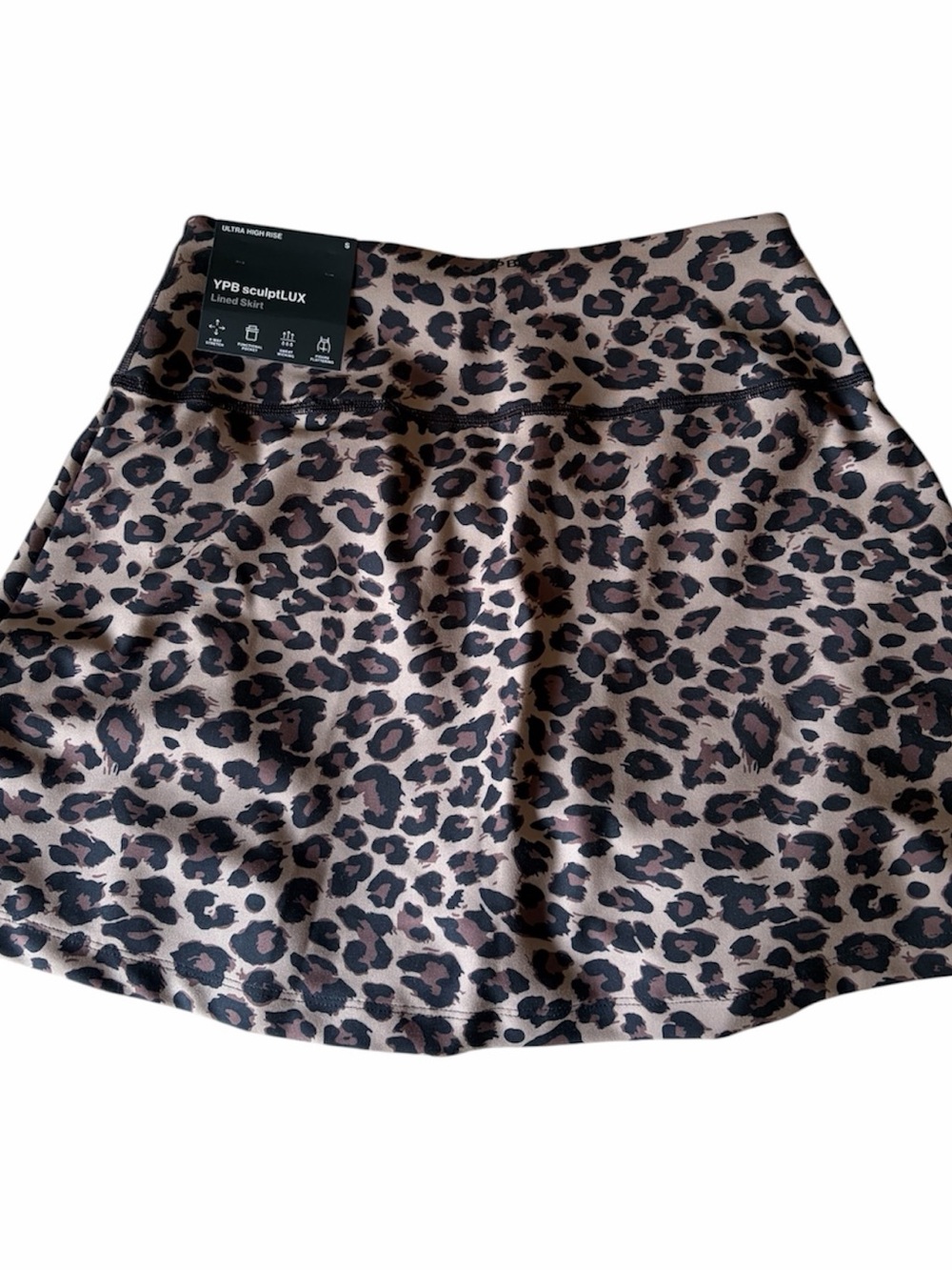 YPB Leopard Print Sculpt Lux Athletic Skort - Picture 2 of 4